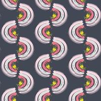 Abstract seamless pattern with brush stroke and marker. Hand drawn doodle shapes, marks and lines. Creative colorful background. Vector illustration