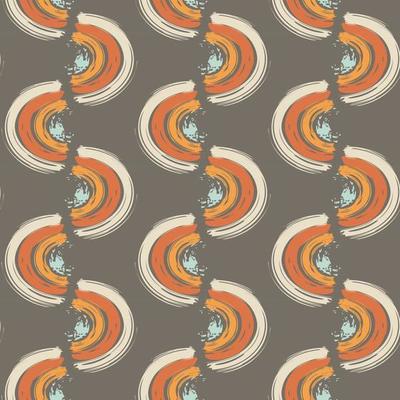 Abstract seamless pattern with brush stroke and marker. Hand drawn doodle shapes, marks and lines. Creative colorful background. Vector illustration
