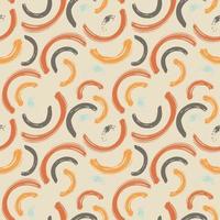 Abstract seamless pattern with brush stroke and marker. Hand drawn doodle shapes, marks and lines. Creative colorful background. Vector illustration