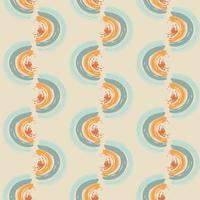 Abstract seamless pattern with brush stroke and marker. Hand drawn doodle shapes, marks and lines. Creative colorful background. Vector illustration