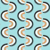 Abstract seamless pattern with brush stroke and marker. Hand drawn doodle shapes, marks and lines. Creative colorful background. Vector illustration