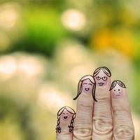 familia de dedos felices foto