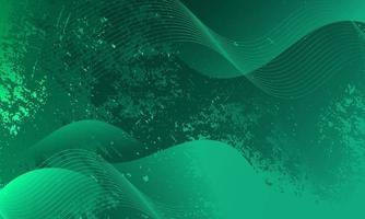 Abstract Green Fluid Wave Background vector