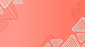 clean and uncluttered striped triangular doodle background on orange gradient base vector