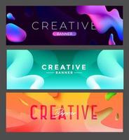 fondo de estilo fluido creativo o plantilla de banner, con diversas variaciones y tipos que se pueden utilizar para la promoción vector