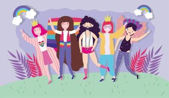 people community lgbtq flat design vector