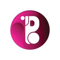 Letter P B Logo. P B Letter Design Vector with Dots. purple Circle. Design Template Element. Design Vector Illustration