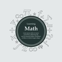 Learning math banner vector