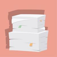 stack of papers flat vector icon