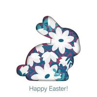 Happy Easter greeting card background vector