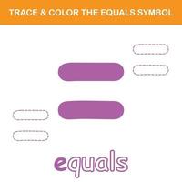 trace and color worksheet vector