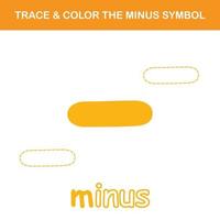 trace and color worksheet vector