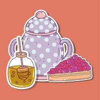 tea time sketch flat design vector