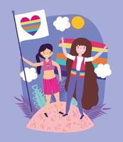 people community lgbtq flat design vector