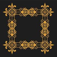black background art deco frames vector
