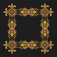 black background art deco frames vector