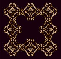 black background art deco frames vector