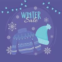 winter sale poster vector