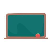 school blackboard and apple vector