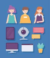 people webcam icons vector