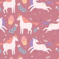 unicorns and cupcakes vector
