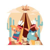 Children Playdates Concept vector