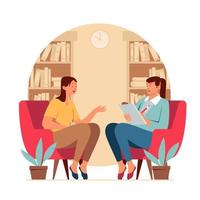 Psychologist Communicates with Client
