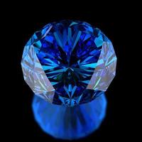 blue diamond on black photo