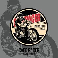 plantilla de logotipo caferacer con fondo gris.eps vector