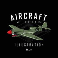 AIRCRAFT FIGHTER ILLUSTRATION.eps vector