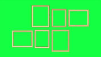 Frame border in any compositions.These objects was isolated on green screen. video