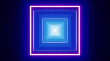 Glowing Light Blue Square Tunnel video