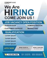 Blue Theme Job Hiring vector