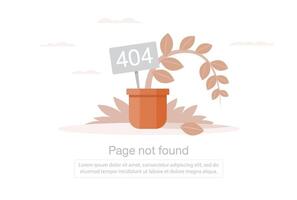 Internet network warning 404 Error Page or File not found for web page. vector