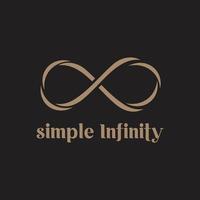 logotipo simple infinito vector