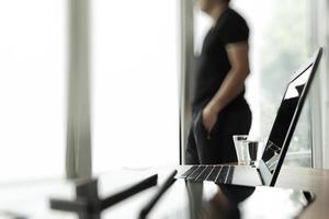 Young creative designer man working at office as concept photo