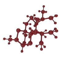 molécula blanca 3d sobre fondo blanco foto