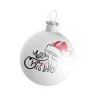 Merry Christmas in ornament ball photo