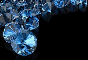 blue diamond on black photo