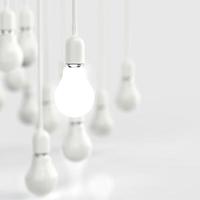 creative idea and leadership concept light bulb photo