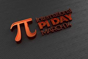 Pi Day 3D render Wallpaper photo
