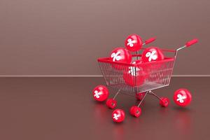 sale discount trolley 3d podium photo