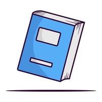 libro flotante azul vector