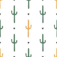 Desert cacti. Seamless background vector