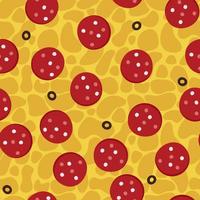 relleno de pizza patrón sin costuras ilustración vectorial vector