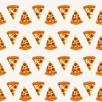 Pizza slices. Seamless pattern. Vector illustration