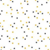 Stars. Hand-drawn simple flat pattern on a white background. Vector background.