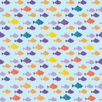 Fish is a seamless pattern. Wallpapers for children. Marine pattern. Vector illustration