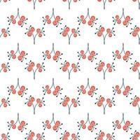 Flowers pattern scandinavian style. Texture with flowers and plants. Floral ornament. vector