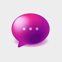 set of message chat icon with cute colors vector